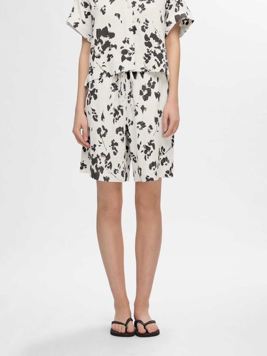 Selected LOOSE FIT PRINT SHORTS, Black, highres - 16093933_Black_1105882_003.jpg