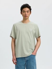 REGULAR FIT BOMULD T-SHIRT, Aqua Gray, highres