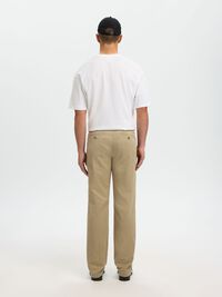 STRAIGHT FIT CHINOS, Greige, highres
