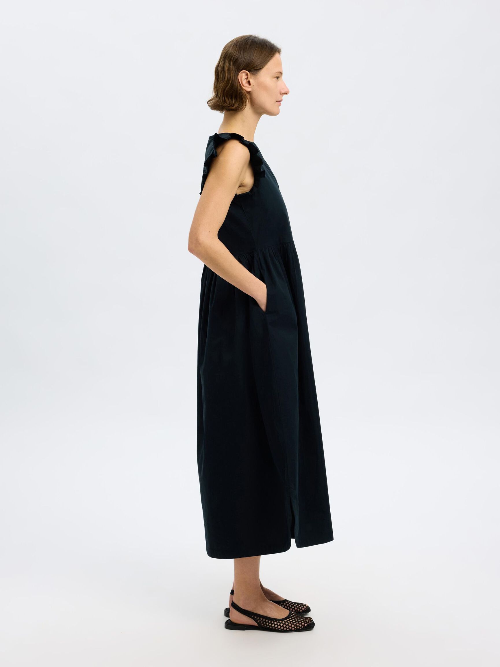 BOMULD MAXIKJOLE, Black, highres