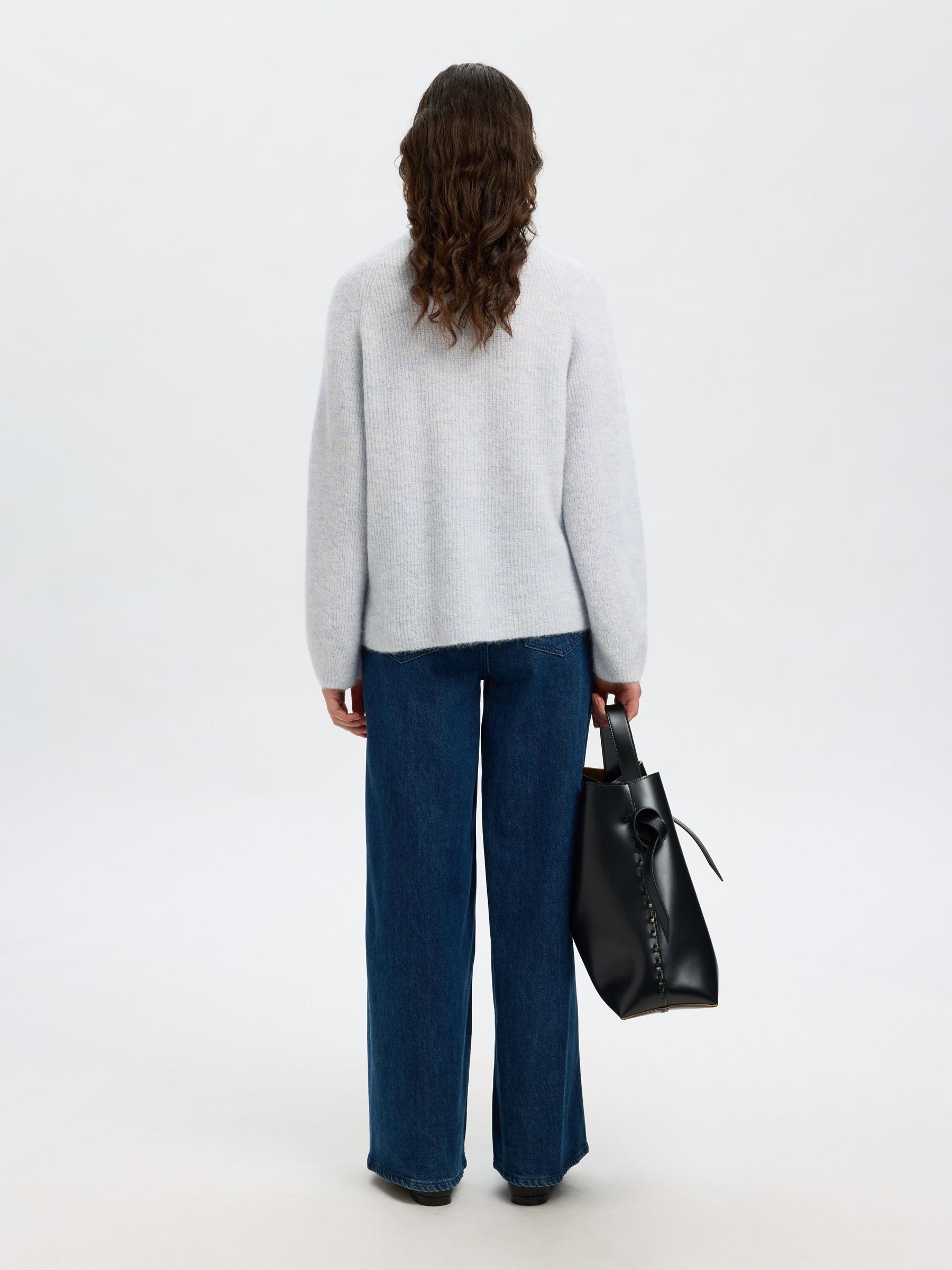 WOOL BLEND PULLOVER, Ancient Water, highres