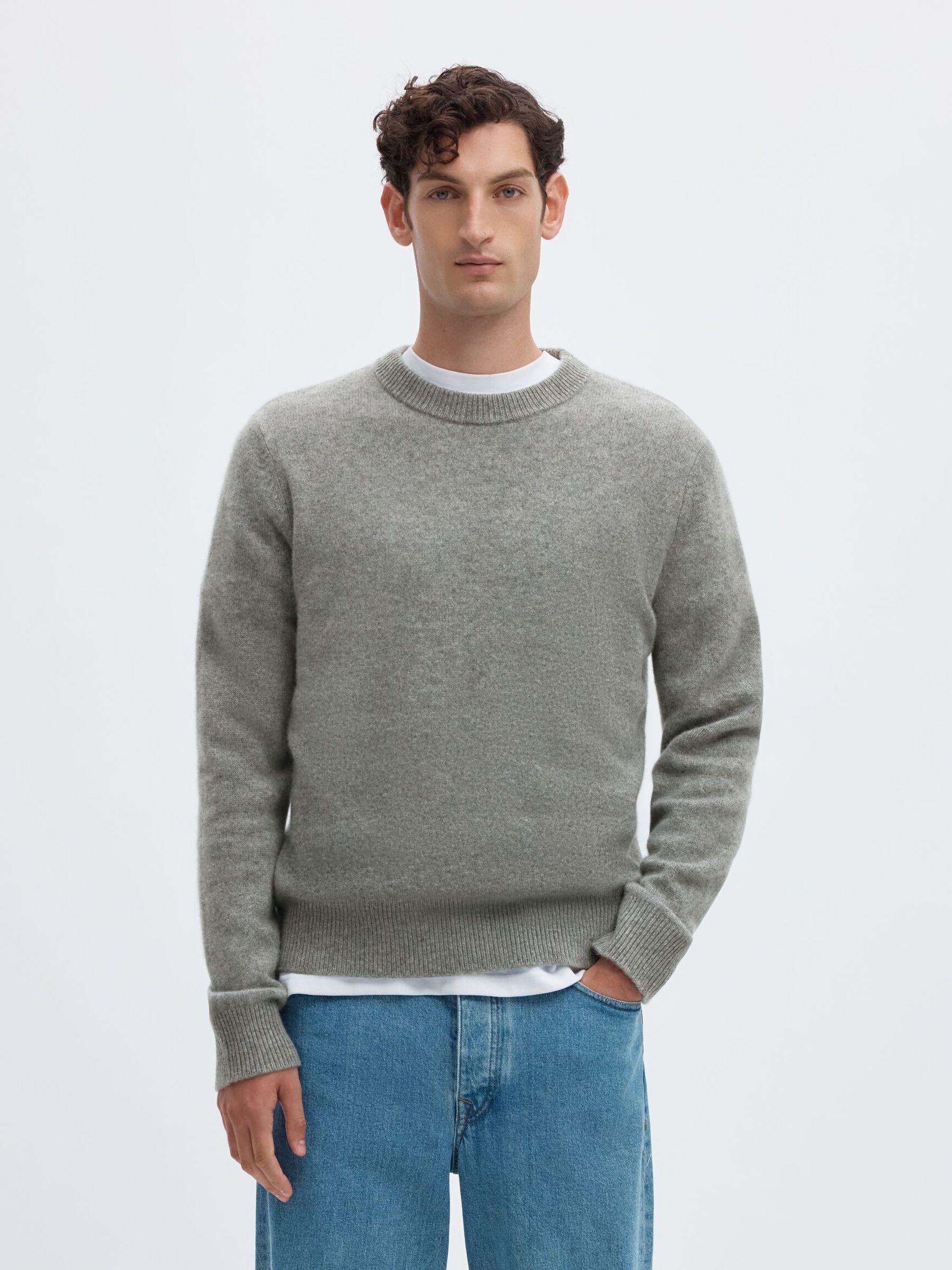 KASJMIER JUMPER, Light Grey Melange, highres
