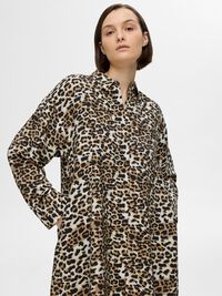 PRINTED SHIRT DRESS, Black, highres