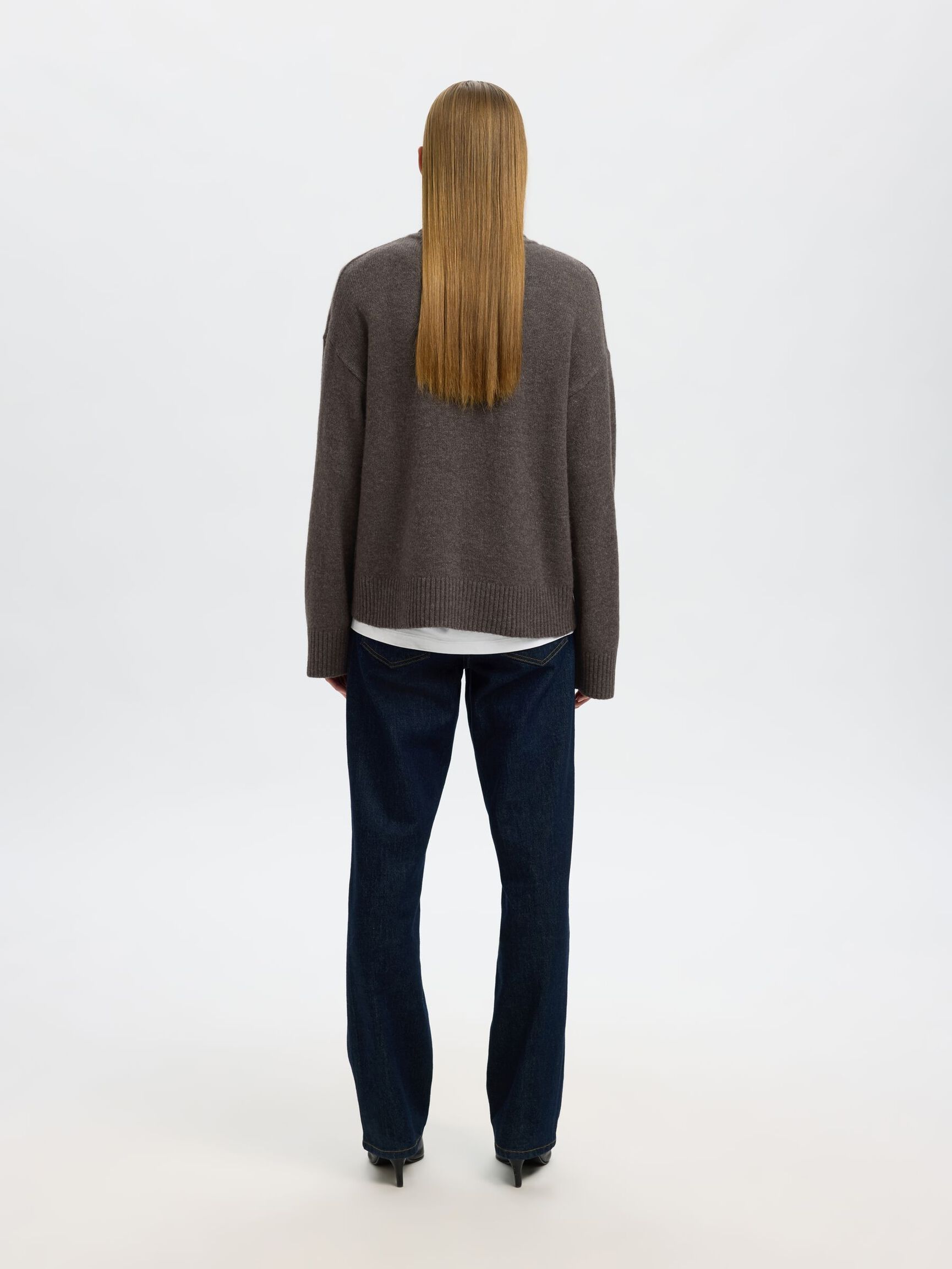 WOOL BLEND ROLL NECK JUMPER, After Dark, highres