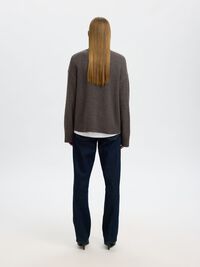 WOOL BLEND ROLL NECK JUMPER, After Dark, highres