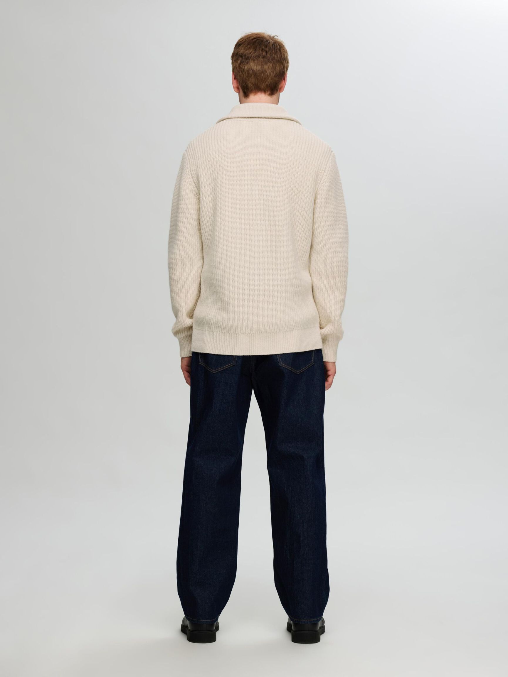 SWETER Z KRÓTKIM ZAMKIEM, Tofu, highres