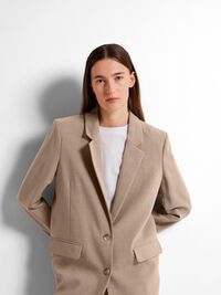 VISKOSEMIX RELAXED BLAZER, Camel, highres