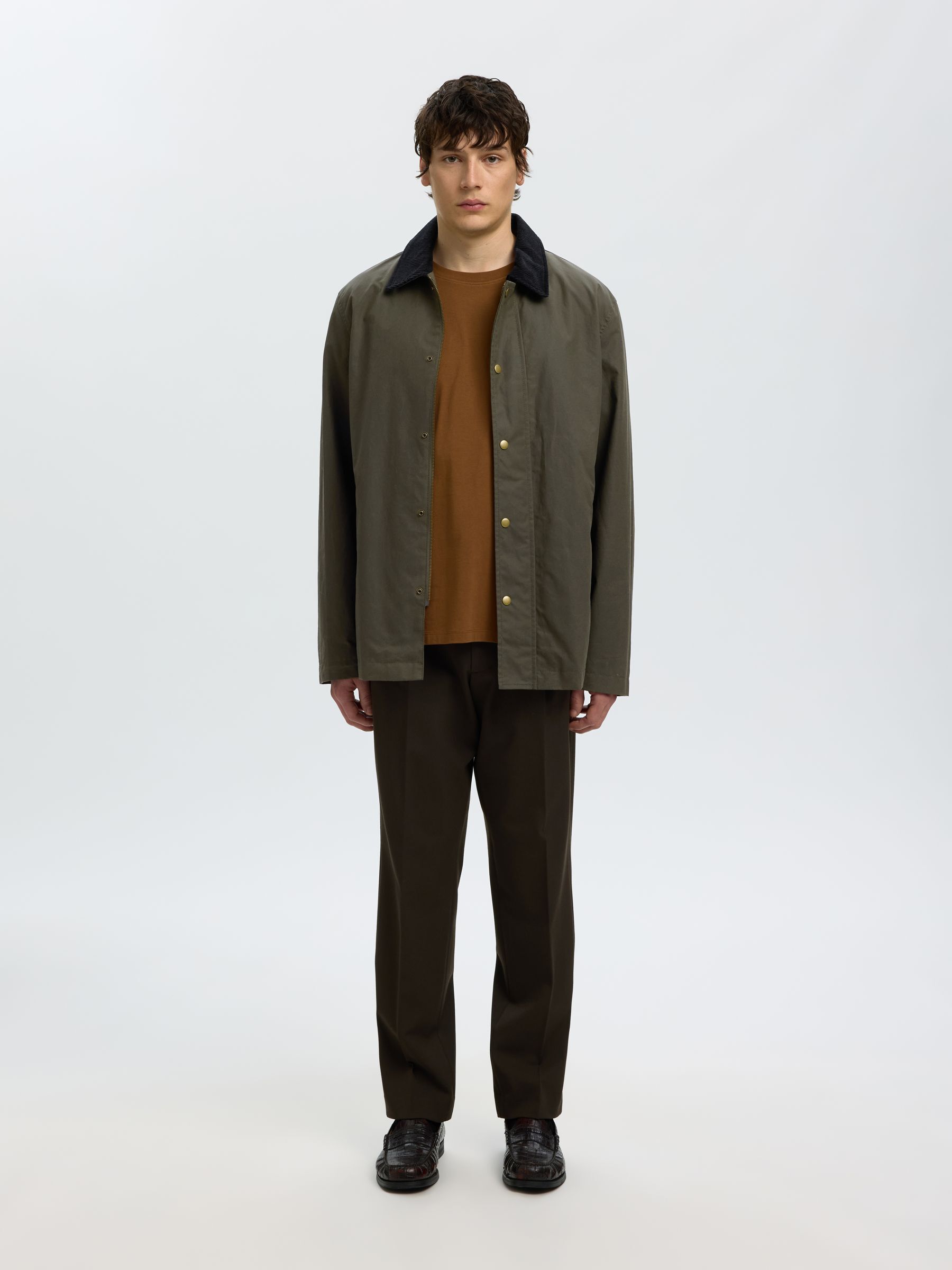 WAXED COTTON JACKET, Grape Leaf, highres