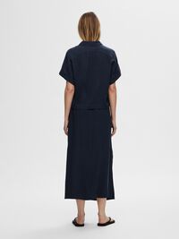 CROPPED OVERHEMD MET KORTE MOUWEN, Dark Sapphire, highres