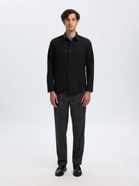 REGULAR FIT OVERHEMD, Black, highres