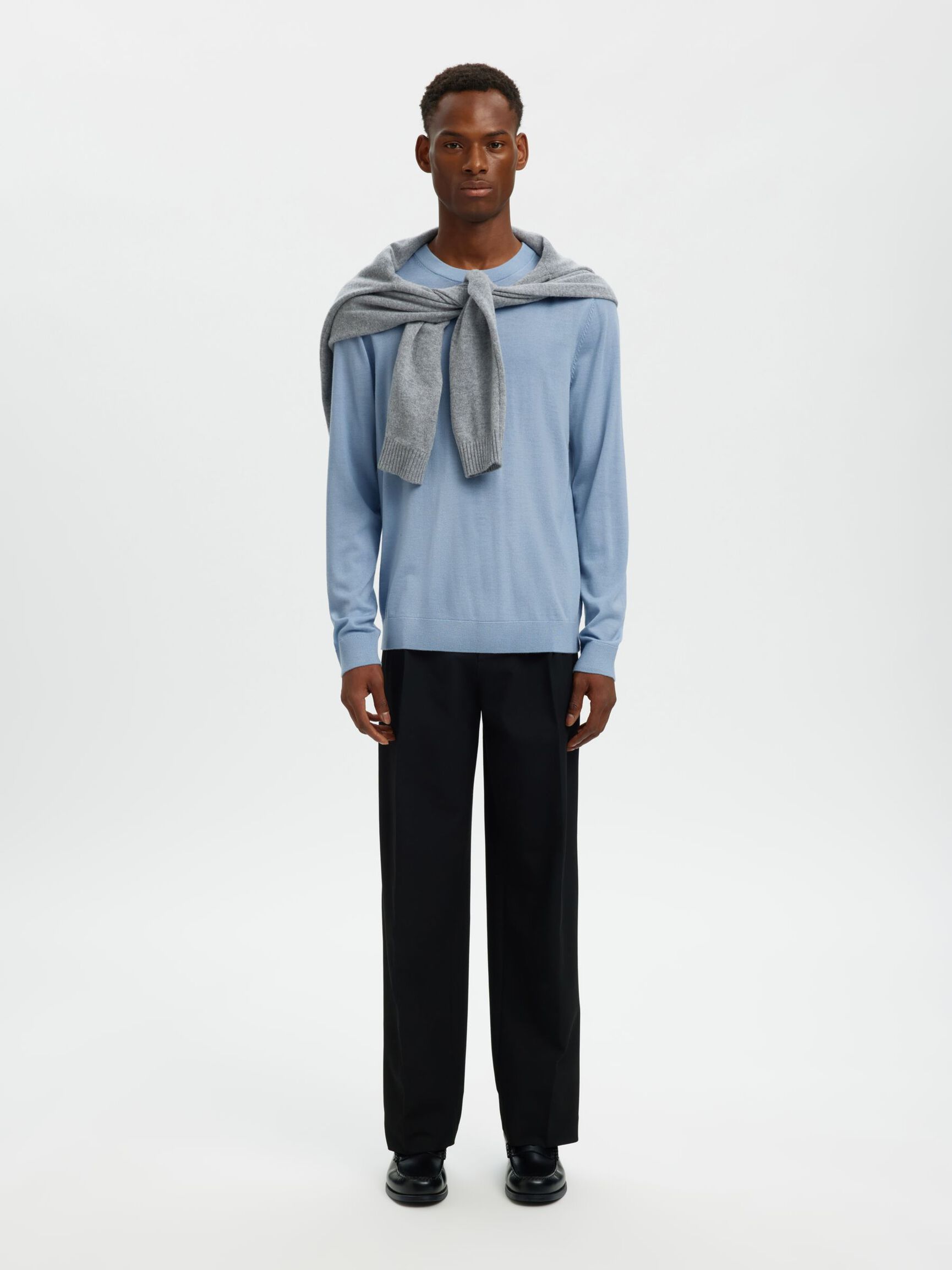 MAGLIONE GIROCOLLO, Dusty Blue, highres