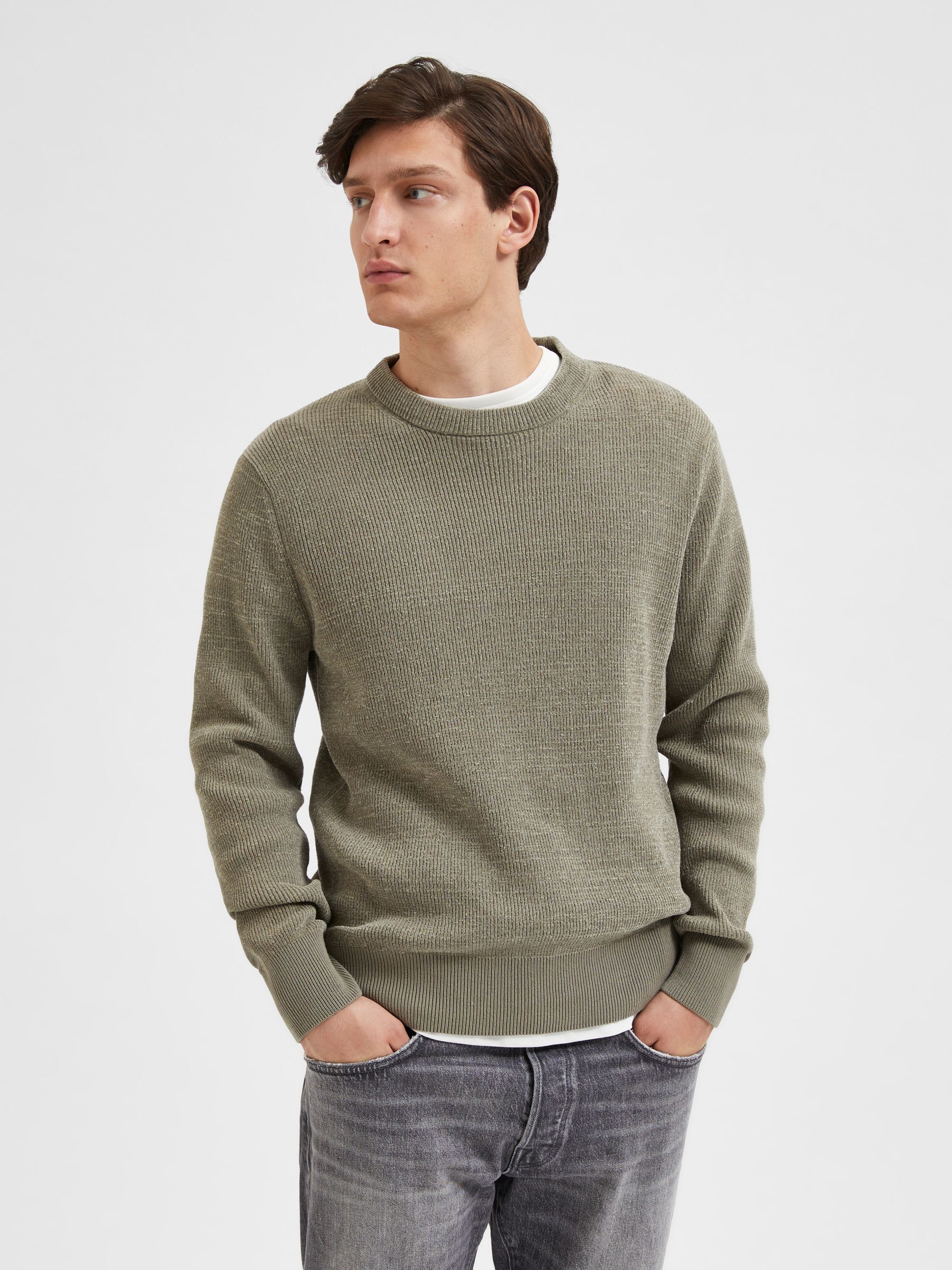 LONG SLEEVED JUMPER, Vetiver, highres