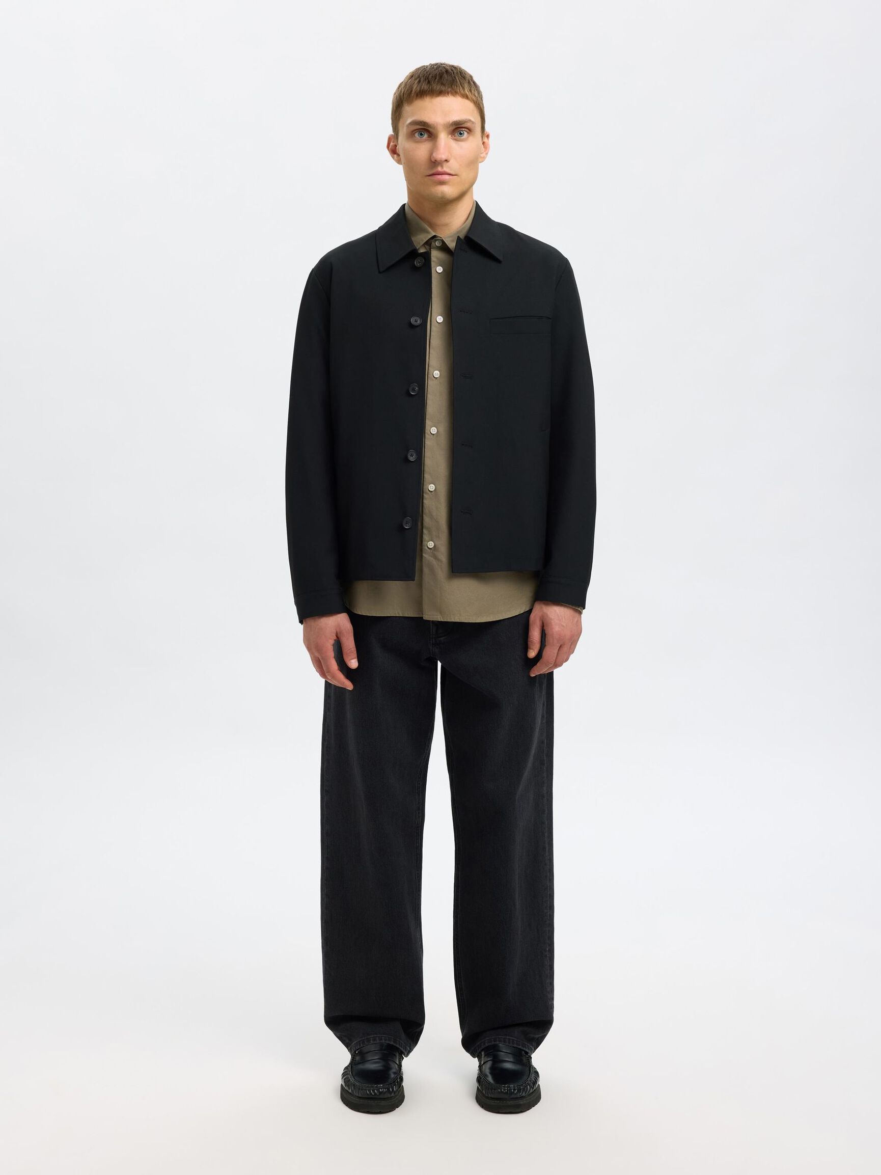 RELAXED FIT TWILL SHIRT, Vetiver, highres