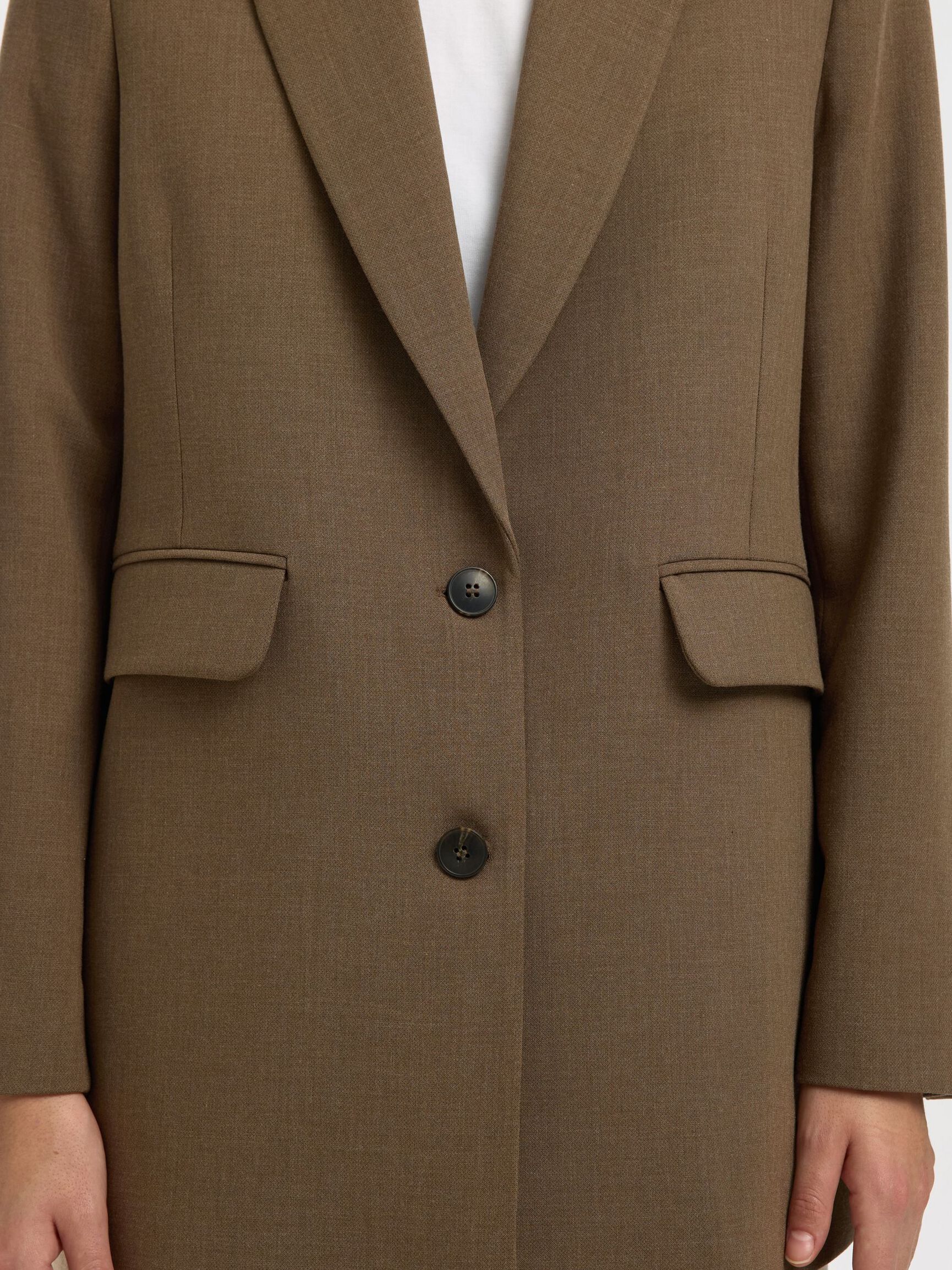 RELAXED FIT BLAZER, Chocolate Chip, highres