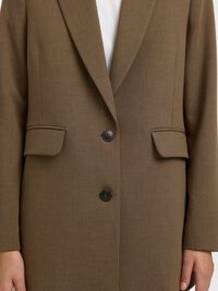 RELAXED FIT BLAZER, Chocolate Chip, highres
