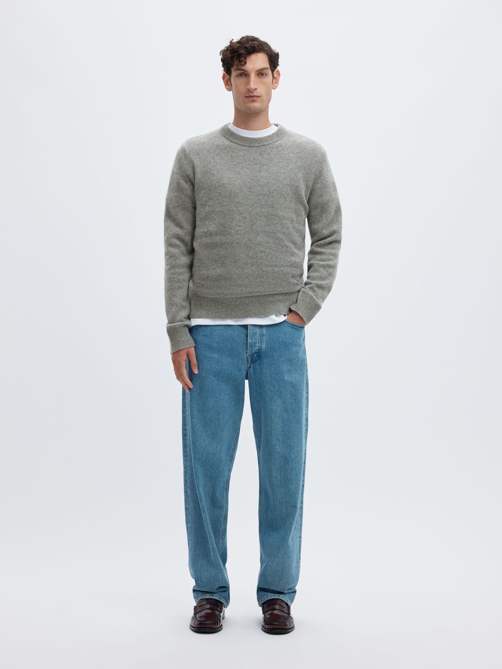 KASJMIER JUMPER, Light Grey Melange, highres