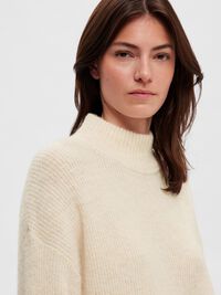 WOOL BLEND MAXI DRESS, Birch, highres