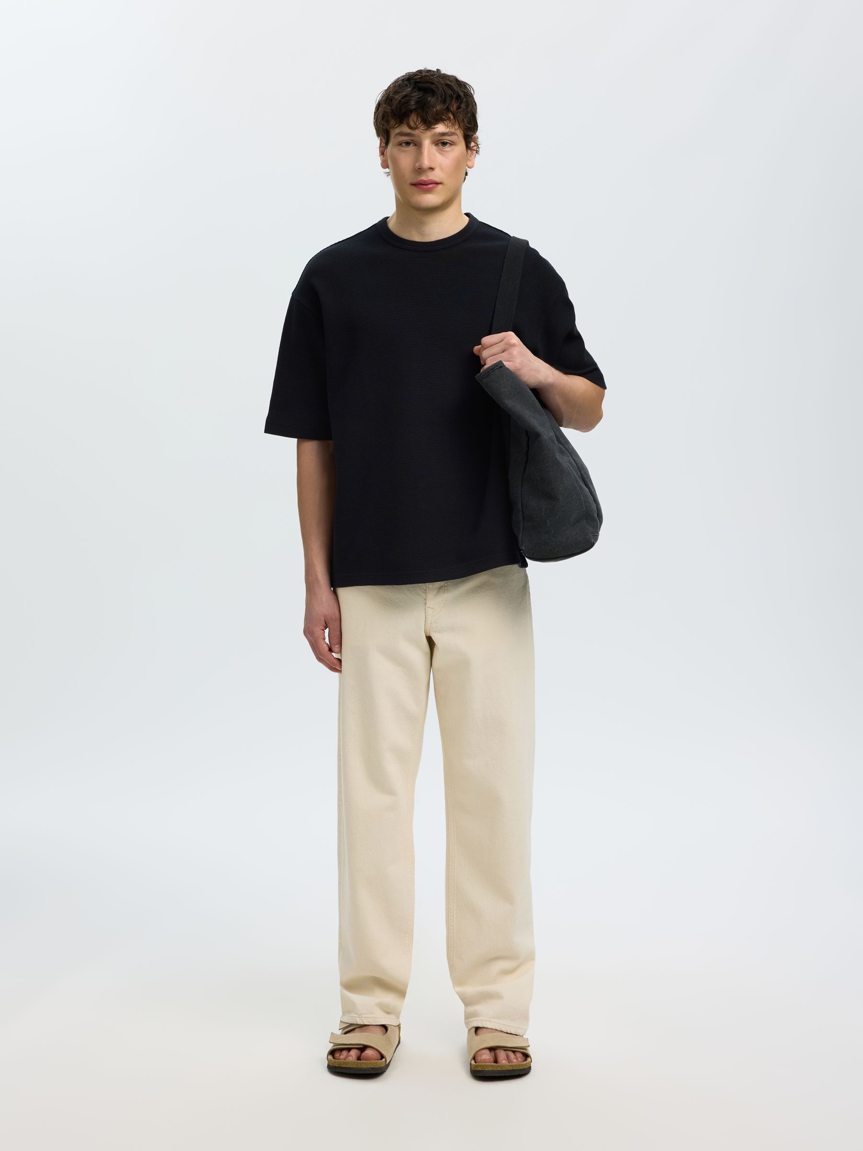 RELAXED FIT T-SHIRT, Black, highres