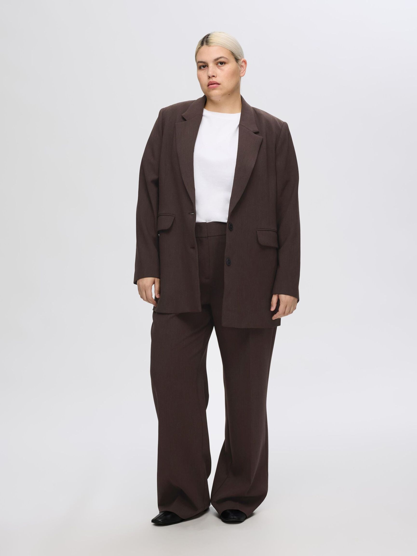 RELAXED FIT BLAZER, Coffee Bean, highres