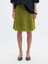 BRUSHED KNITTED SKIRT, Cardamom Seed, highres