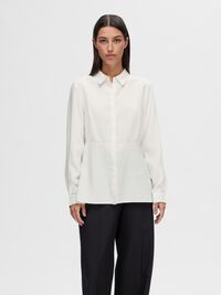 LONG SLEEVED SHIRT, Bright White, highres