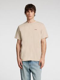 GEBORDUURD T-SHIRT, Oatmeal, highres