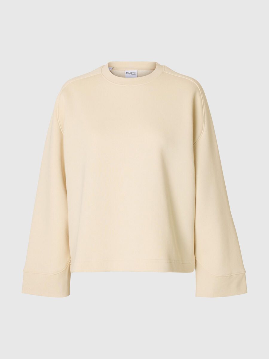 Selected BOXY FIT SWEATSHIRT, Birch, highres - 16099321_Birch_001.jpg