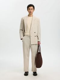 RELAXED FIT BLAZER, Oatmeal, highres