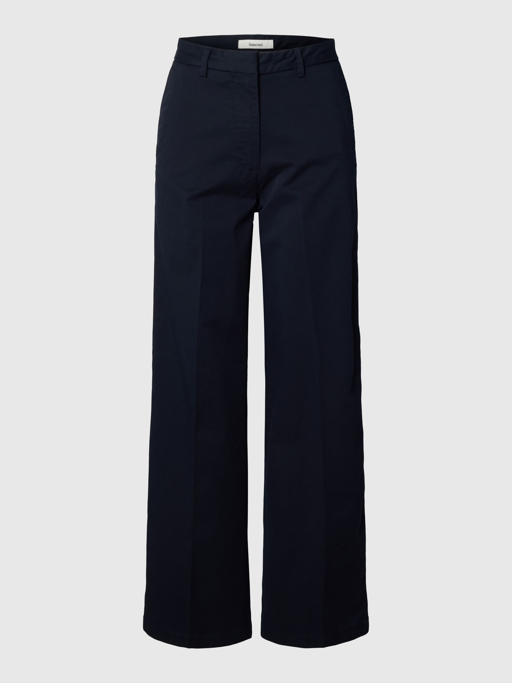 BAUMWOLLMIX WIDE LEG HOSE, Dark Sapphire, highres