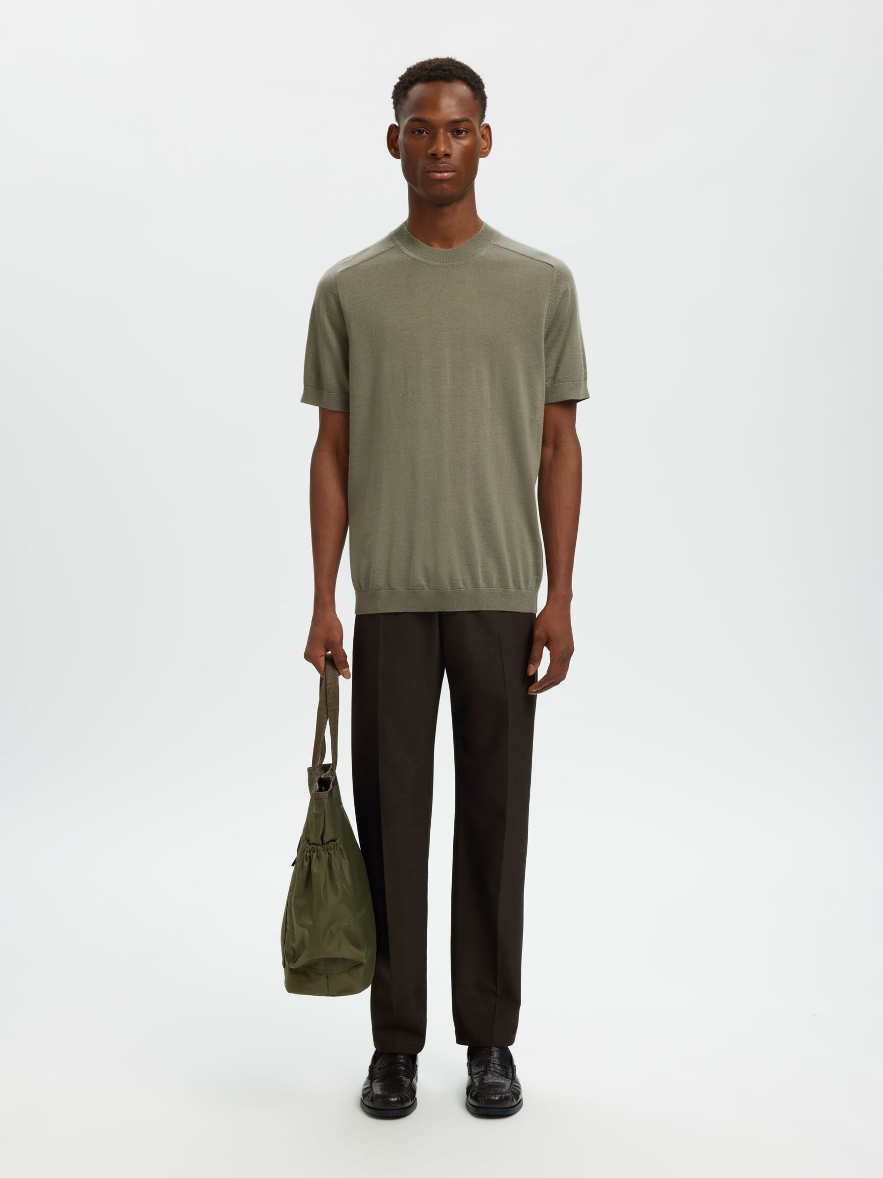 100% MERINO WOOL T-SHIRT, Vetiver, highres