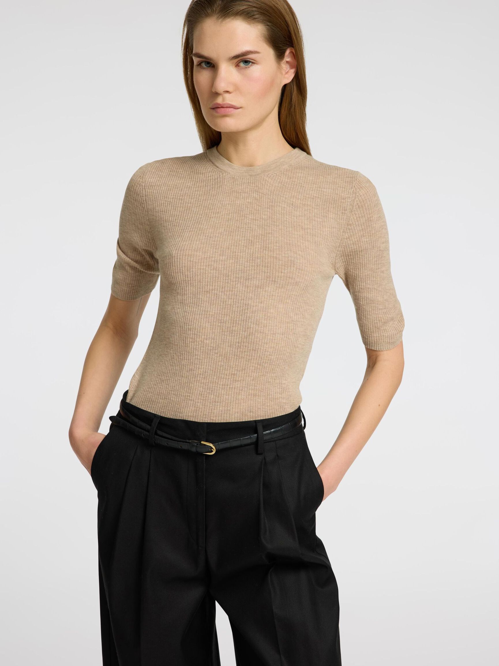 ULLBLANDING STRIKKET TOPP, Island Fossil, highres