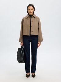 WOOL BLEND JACKET, Travertine, highres