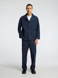 HYBRID COTTON BLAZER, Outer Space, highres