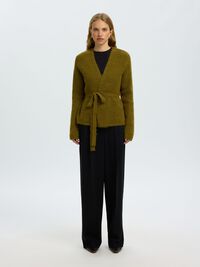 WOLMIX GEBREID VEST, Fir Green, highres