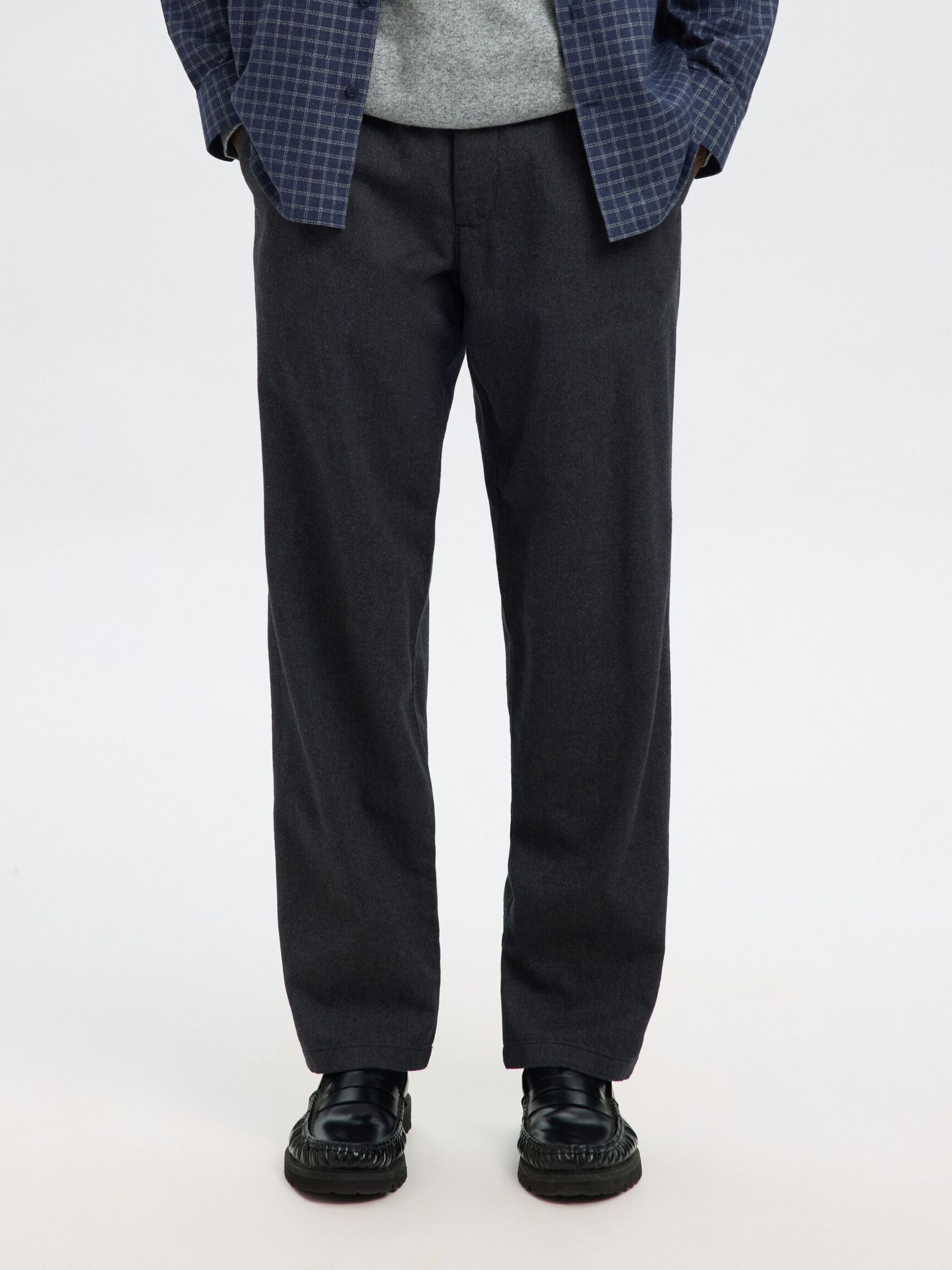 196 PANTALON DROIT, Dark Grey, highres