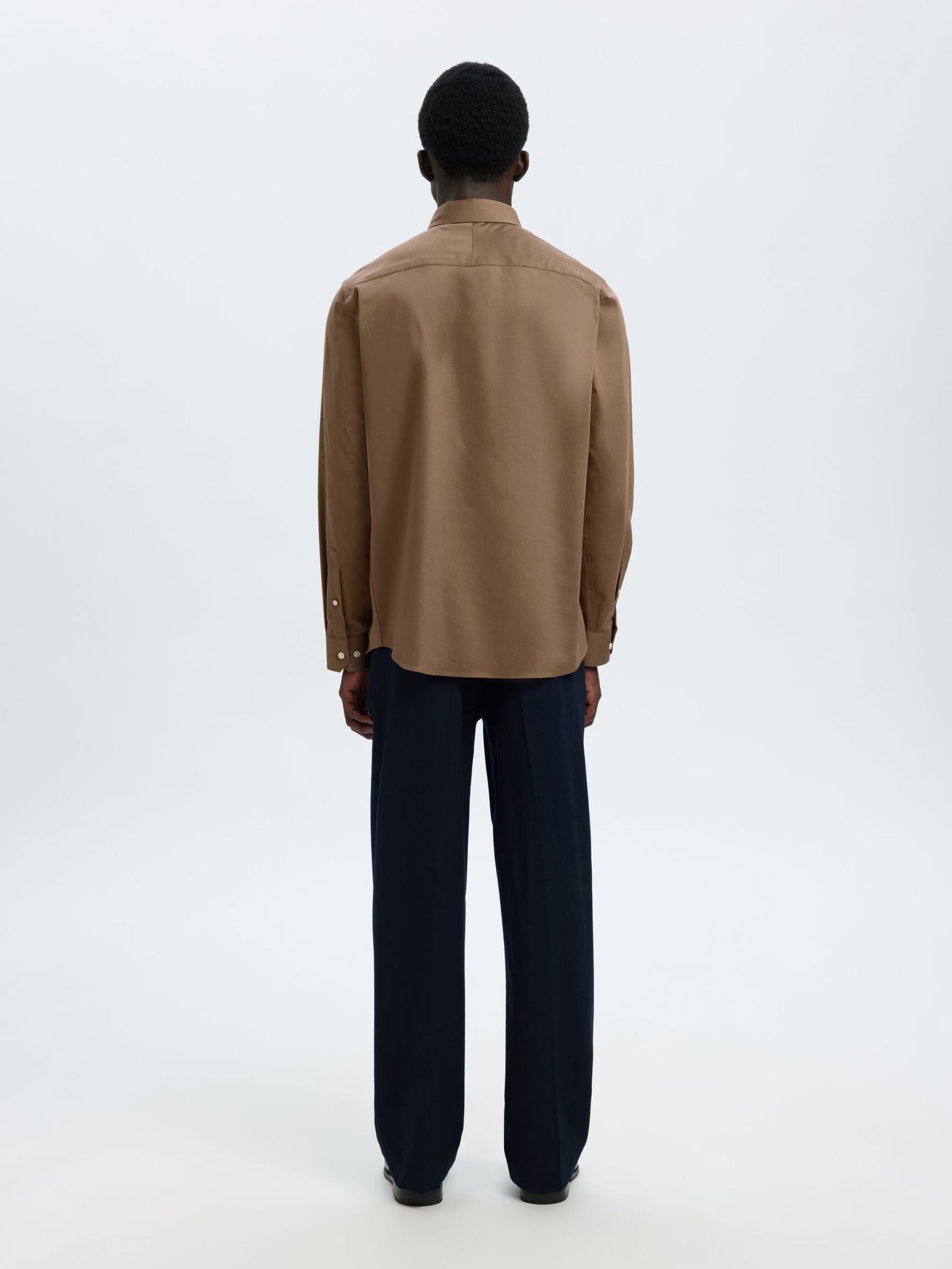 SLIM FIT STRETCH SHIRT, Chocolate Chip, highres