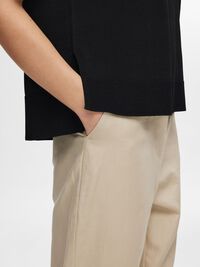 KNITTED T-SHIRT, Black, highres