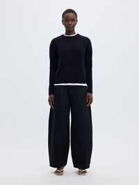 KASJMIR STRIKKET PULLOVER, Navy Blazer, highres