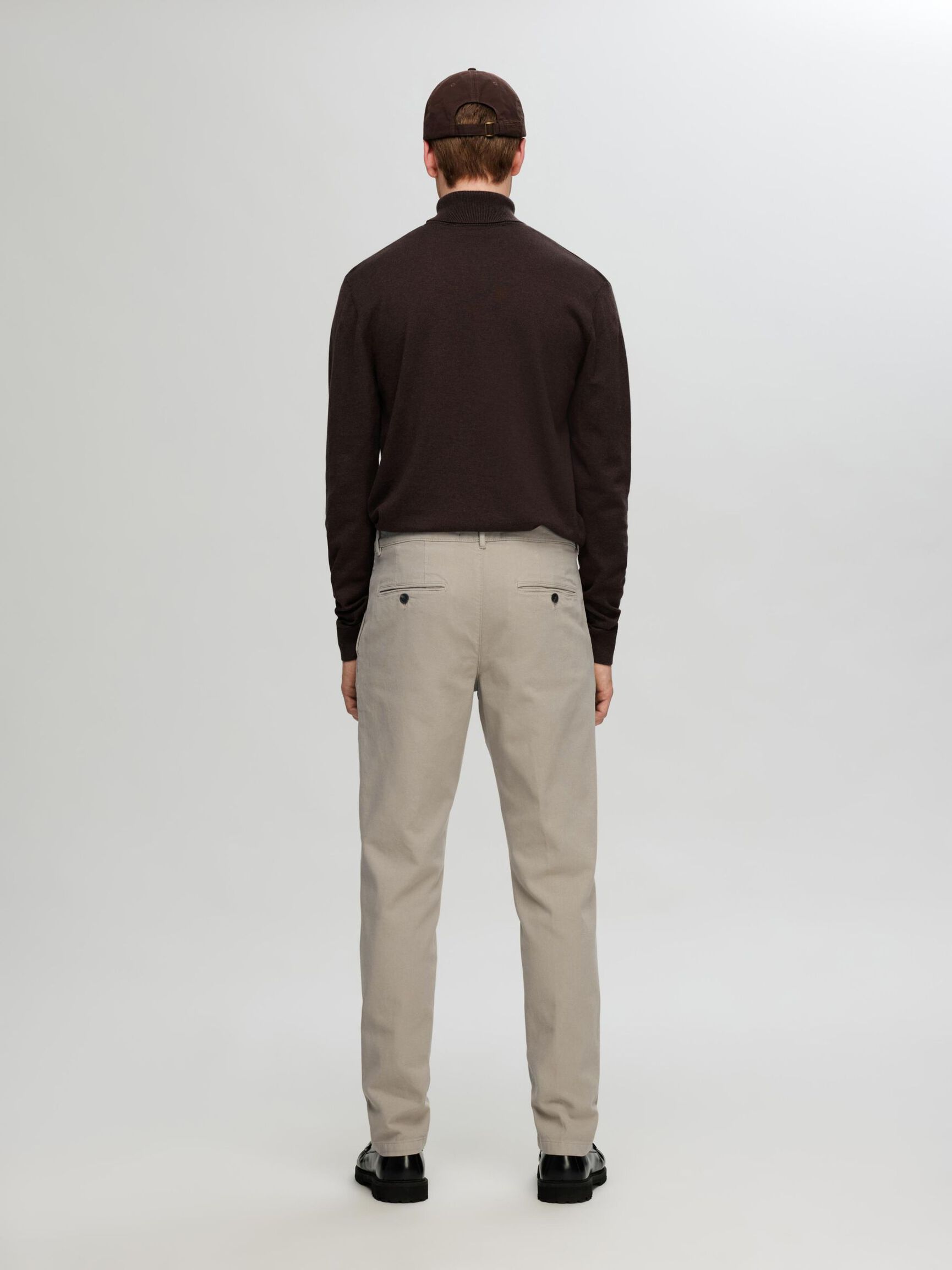 175 SLIM FIT STRUCTURED CHINOS, Pure Cashmere, highres