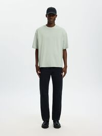 100% BAUMWOLL T-SHIRT MIT RUNDHALSAUSSCHNITT, Aqua Gray, highres