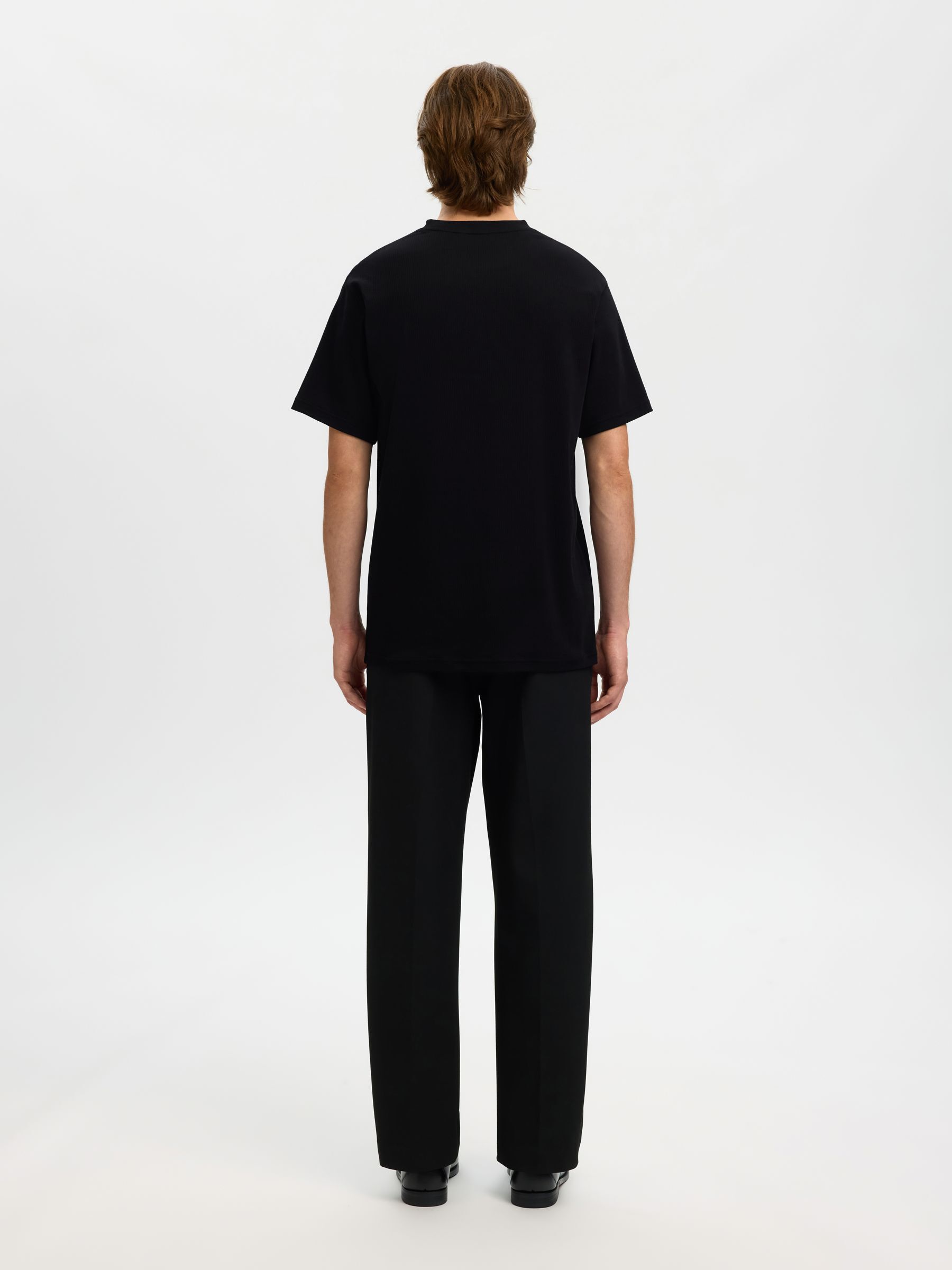 COTON CÔTELÉ T-SHIRT, Black, highres