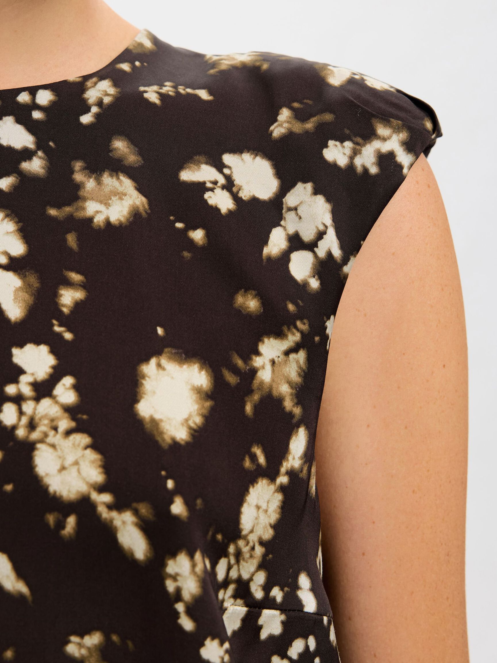 VISCOSE PRINTED  TOP, Demitasse, highres