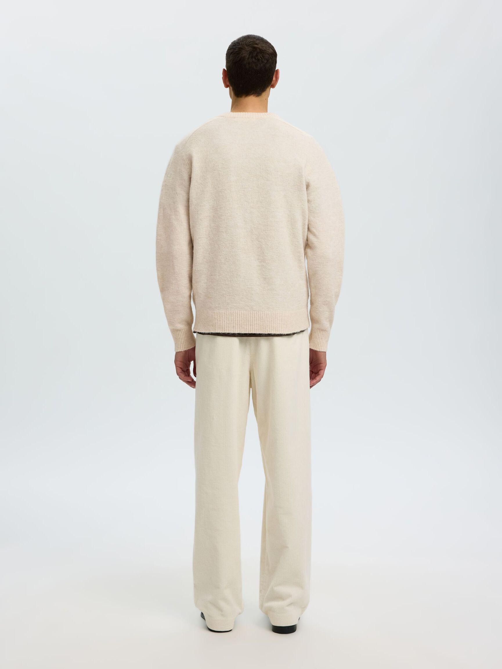 LONG-SLEEVED PULLOVER, Oatmeal, highres