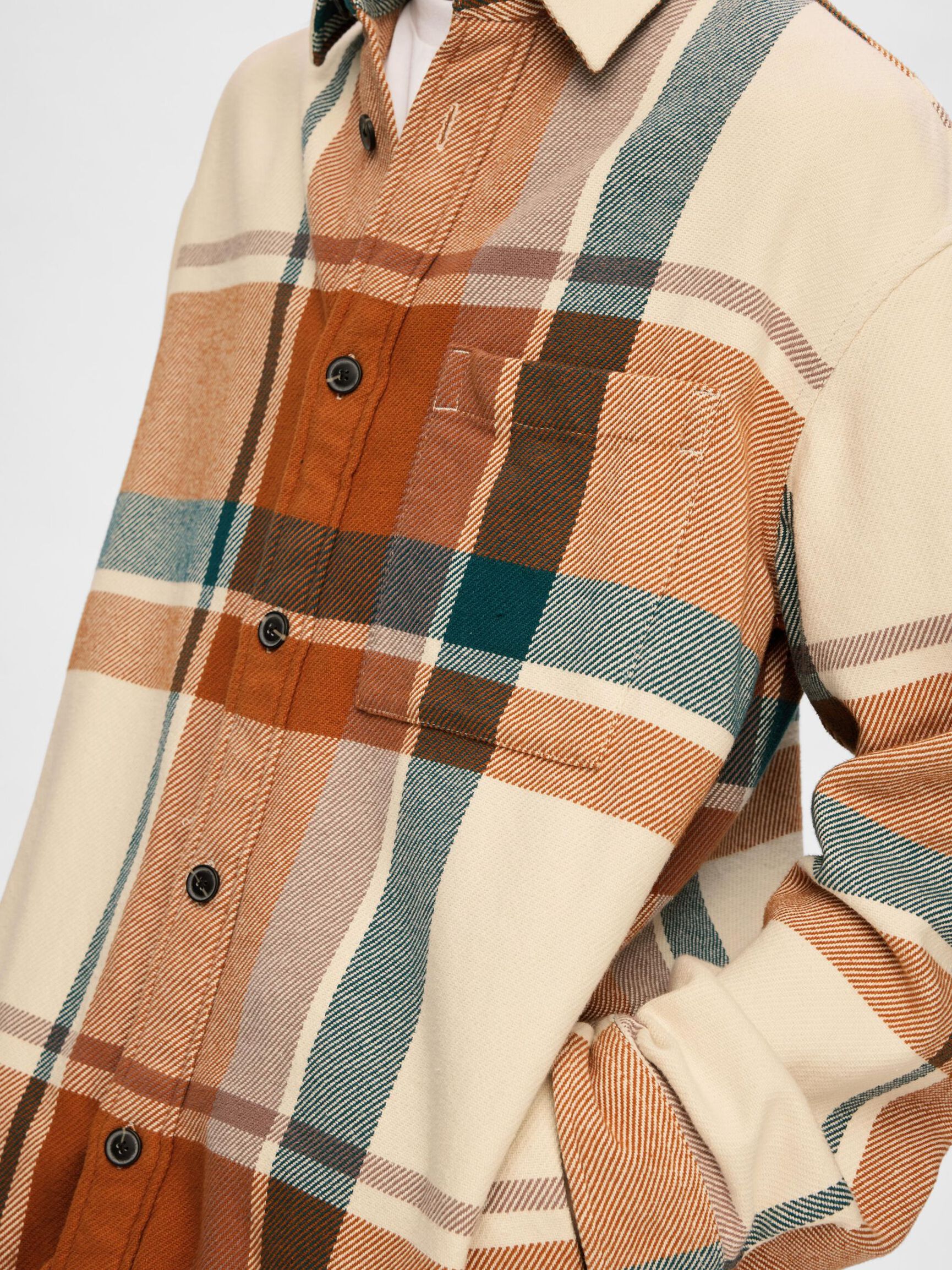 KARIERTES OVERSHIRT, Sugar Almond, highres