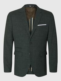 SLIM FIT EINREIHIGER BLAZER, Dark Green, highres