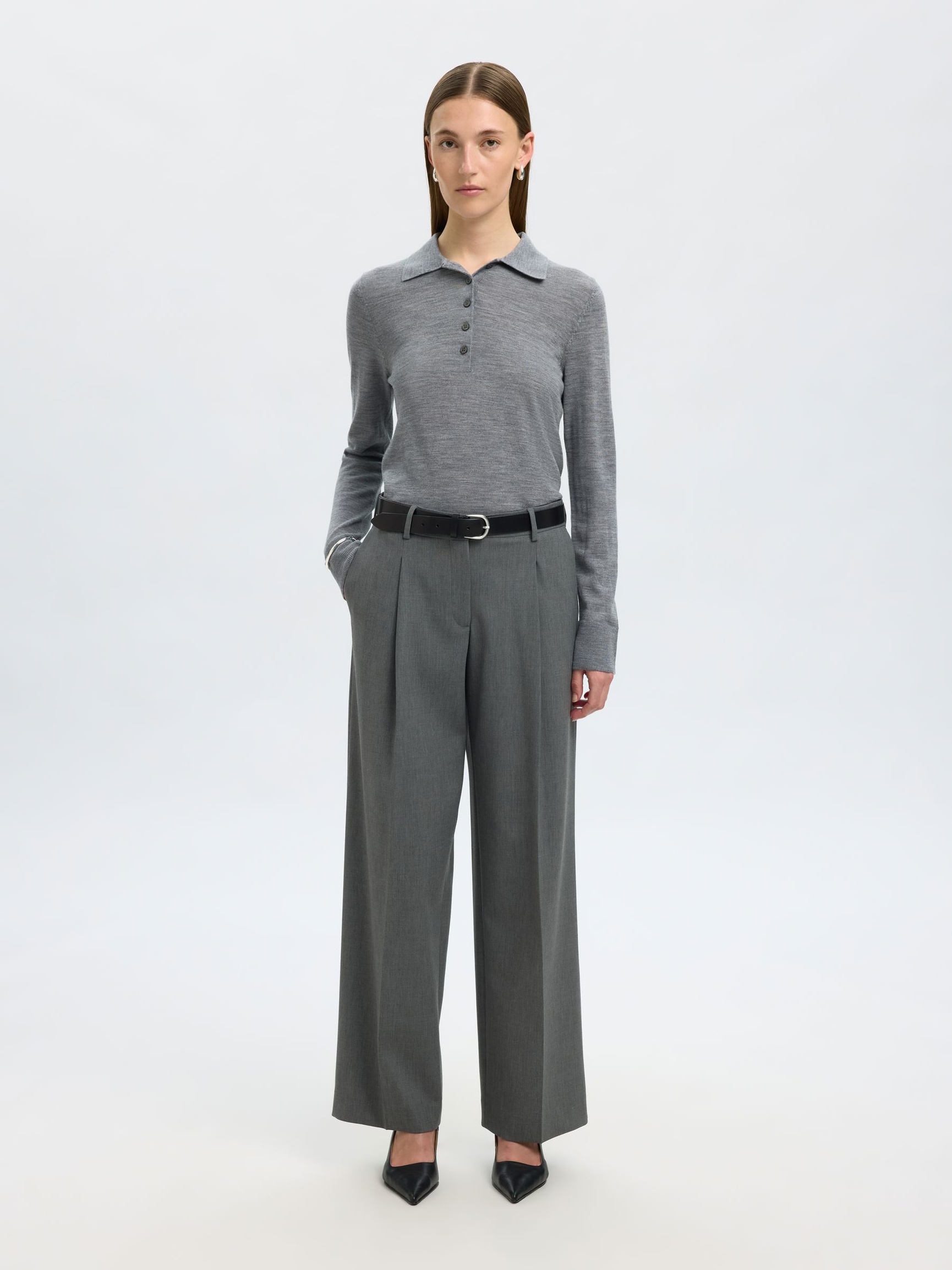 PANTALONE DEL COMPLETO, Medium Grey Melange, highres