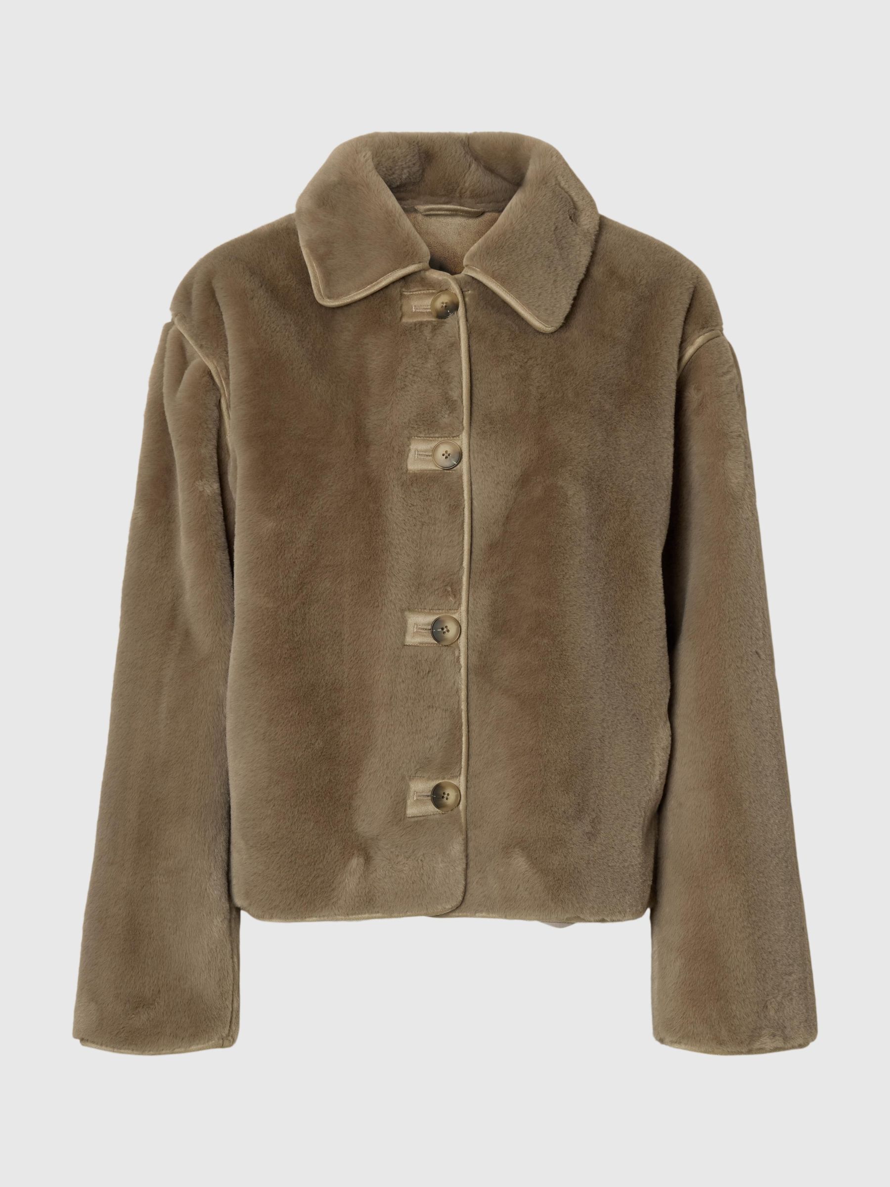 TEDDYFLEECE KURZJACKE, Pure Cashmere, highres