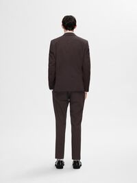 COUPE SLIM EN VISCOSE MÉLANGÉE BLAZER, Chocolate Torte, highres