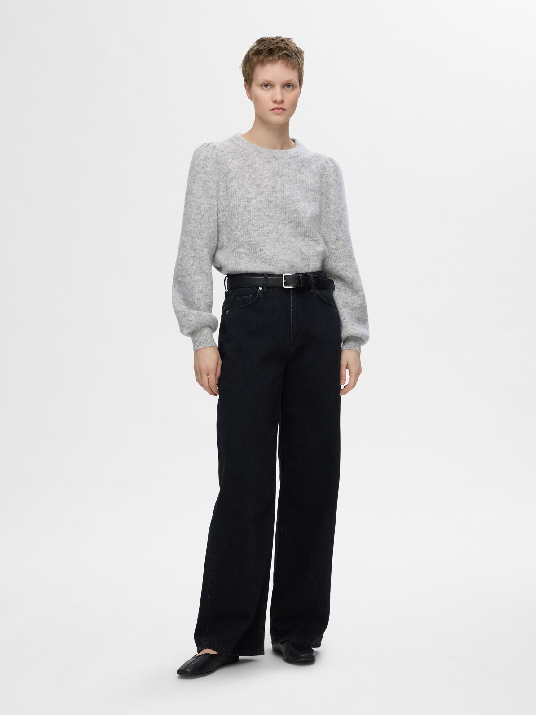 WOLLGEMISCH STRICKPULLOVER, Light Grey Melange, highres