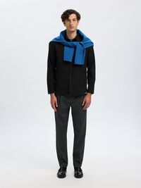 REGULAR FIT OVERHEMD, Black, highres
